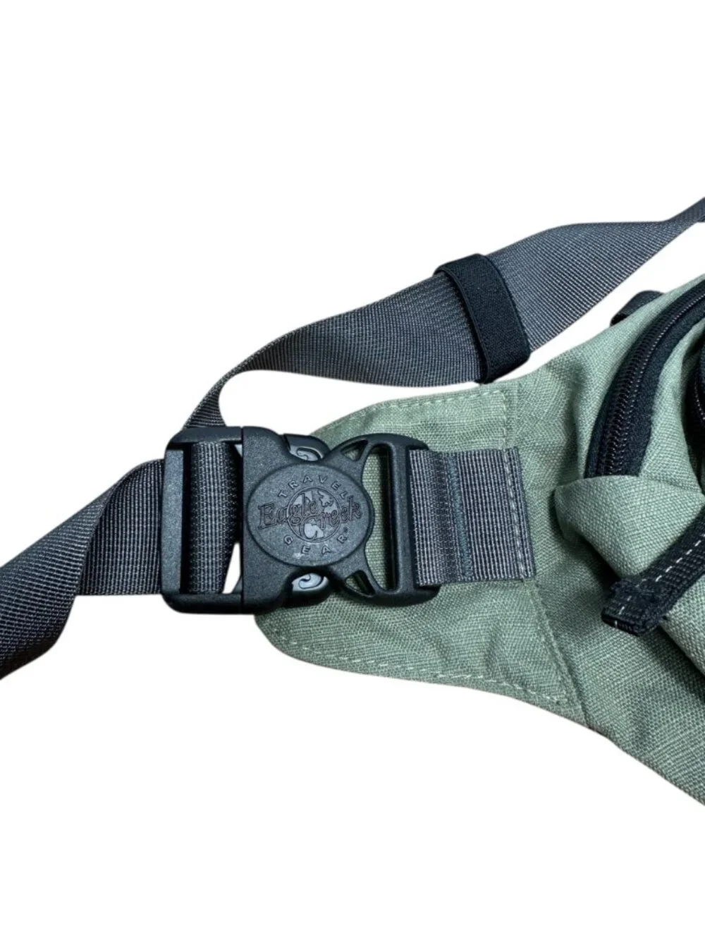 VINTAGE Y2K Eagle Creek Green Canvas Fanny Pack Belt Bag Utility Gorpcore Hip Ba - Picture 12 of 14